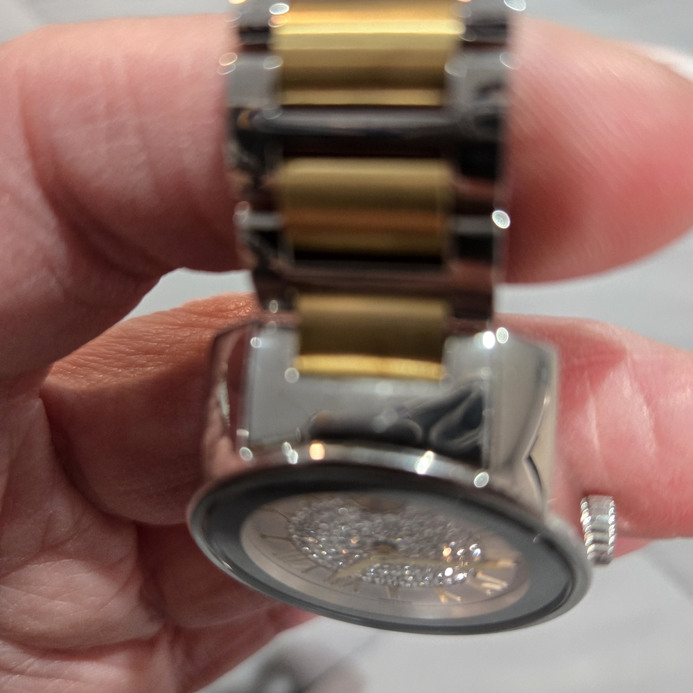 Movado Silver and Gold Women's Watch - Picture 3 of 8